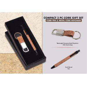 101-Q157*Compact 2 Pc Cork Gift Set
