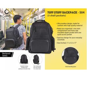 101-S04*Tuff stuff Backpack 3 shell pockets by Castillo Milano