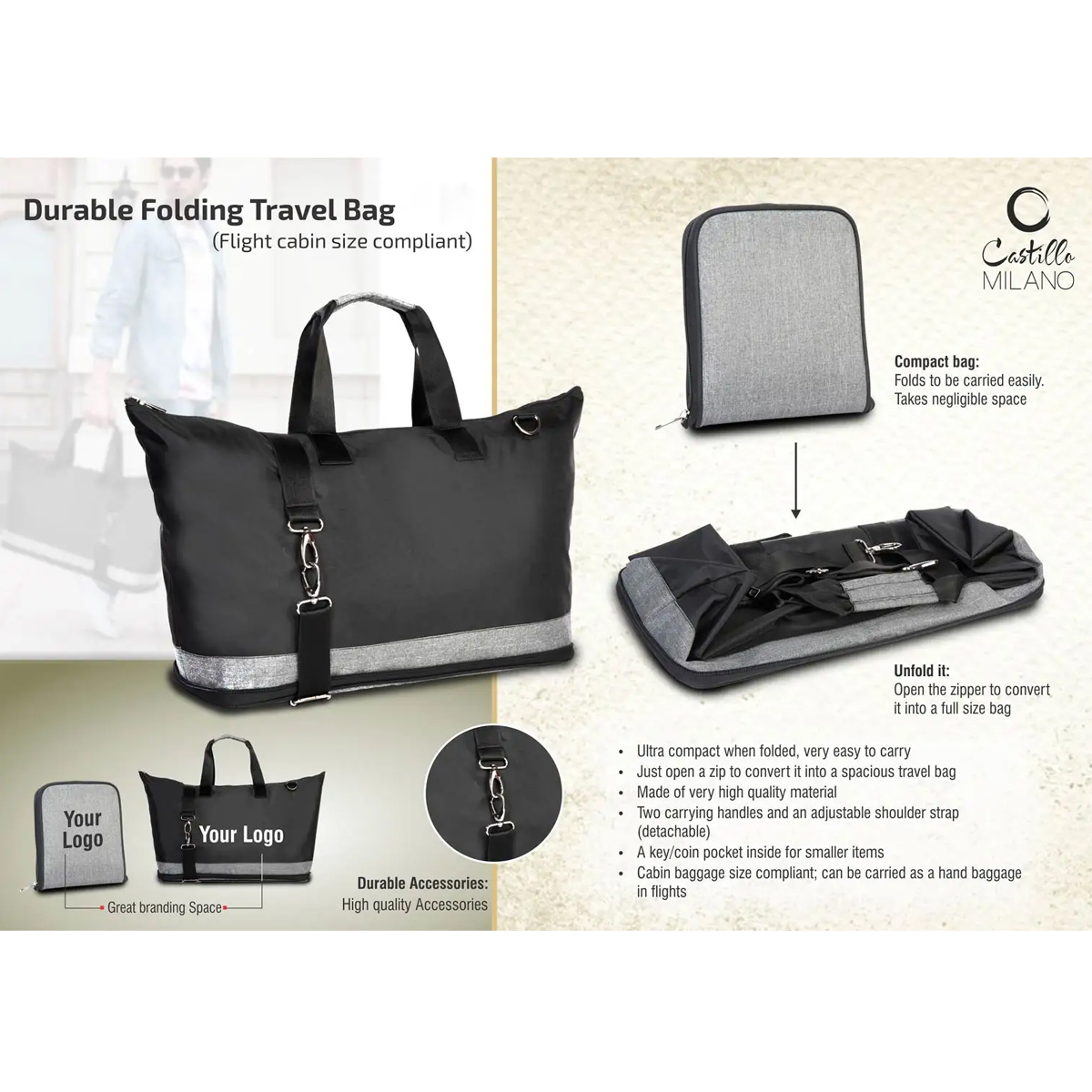 101-S21*Durable Folding Travel Bag