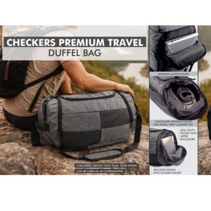 101-S40a*Checkers Premium Travel Duffel bag 