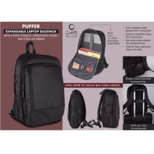101-S45*Puffer Expandable laptop backpack 