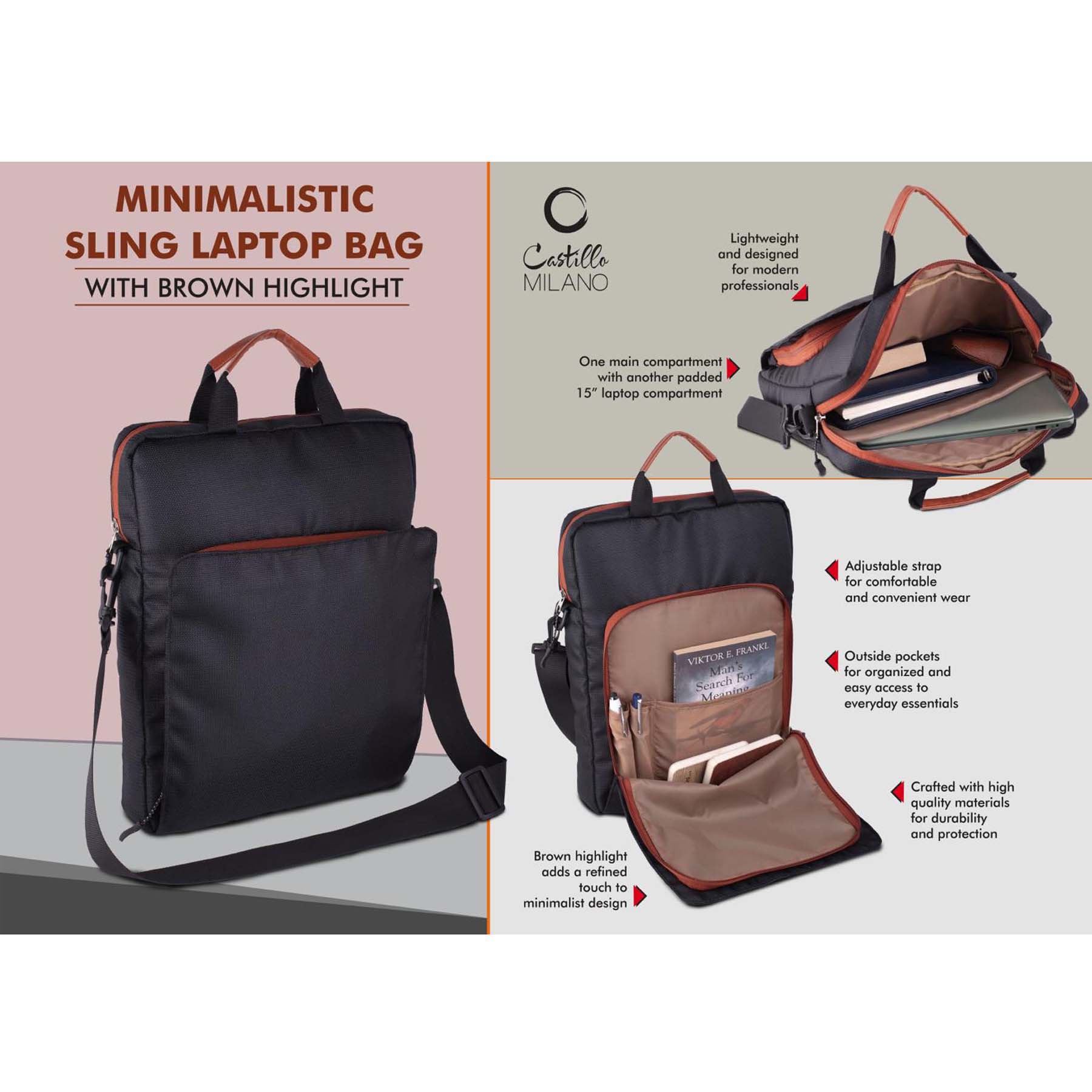 101-S48*Minimalistic Sling Laptop bag
