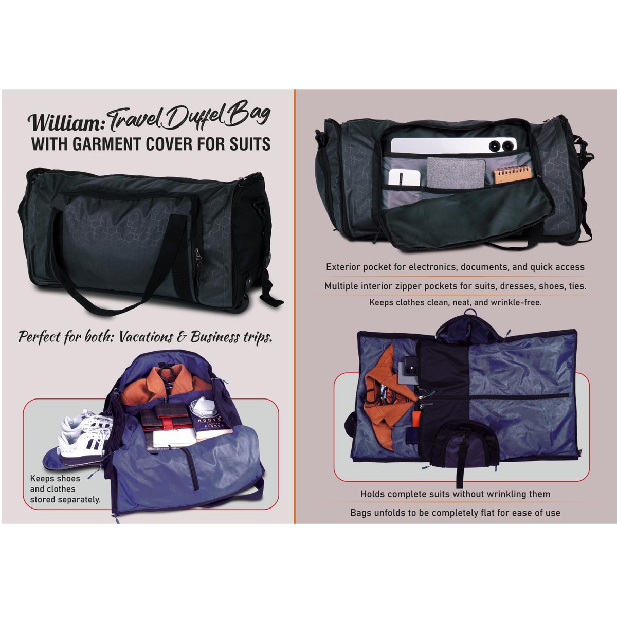 101-S53*William Travel Duffel Bag 