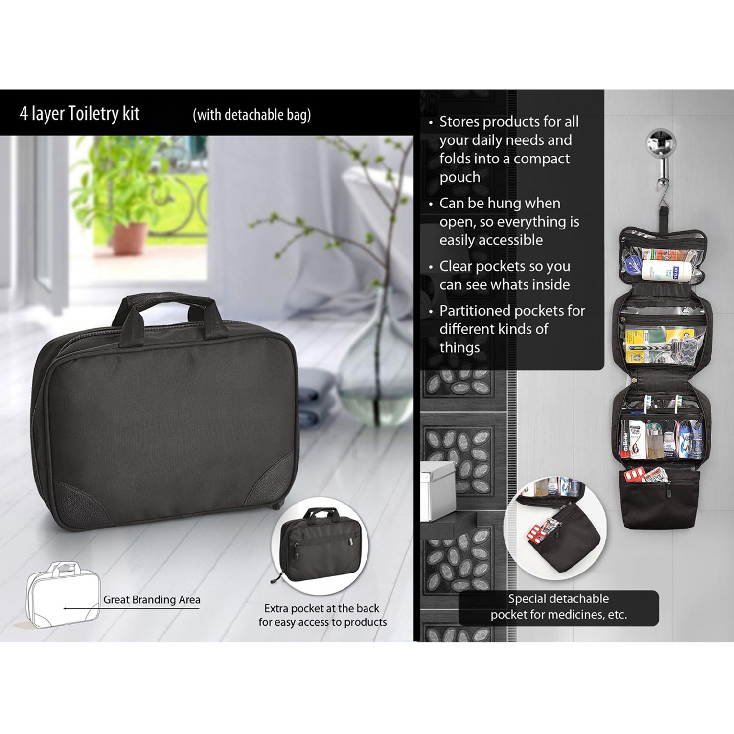 101-SE122*4 layer Toiletry kit