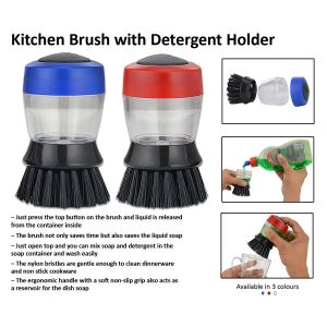 101-Z3*Kitchen Brush With Detergent Holder