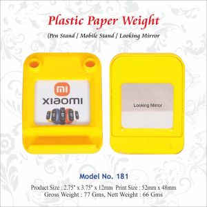 112021181 PLASTIC PAPER WEIGHT