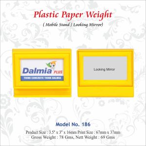 112021186 PLASTIC PAPER WEIGHT