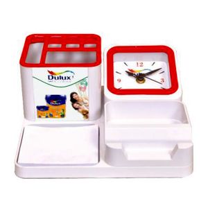 11202350*TABLE CLOCK WITH PEN STAND
