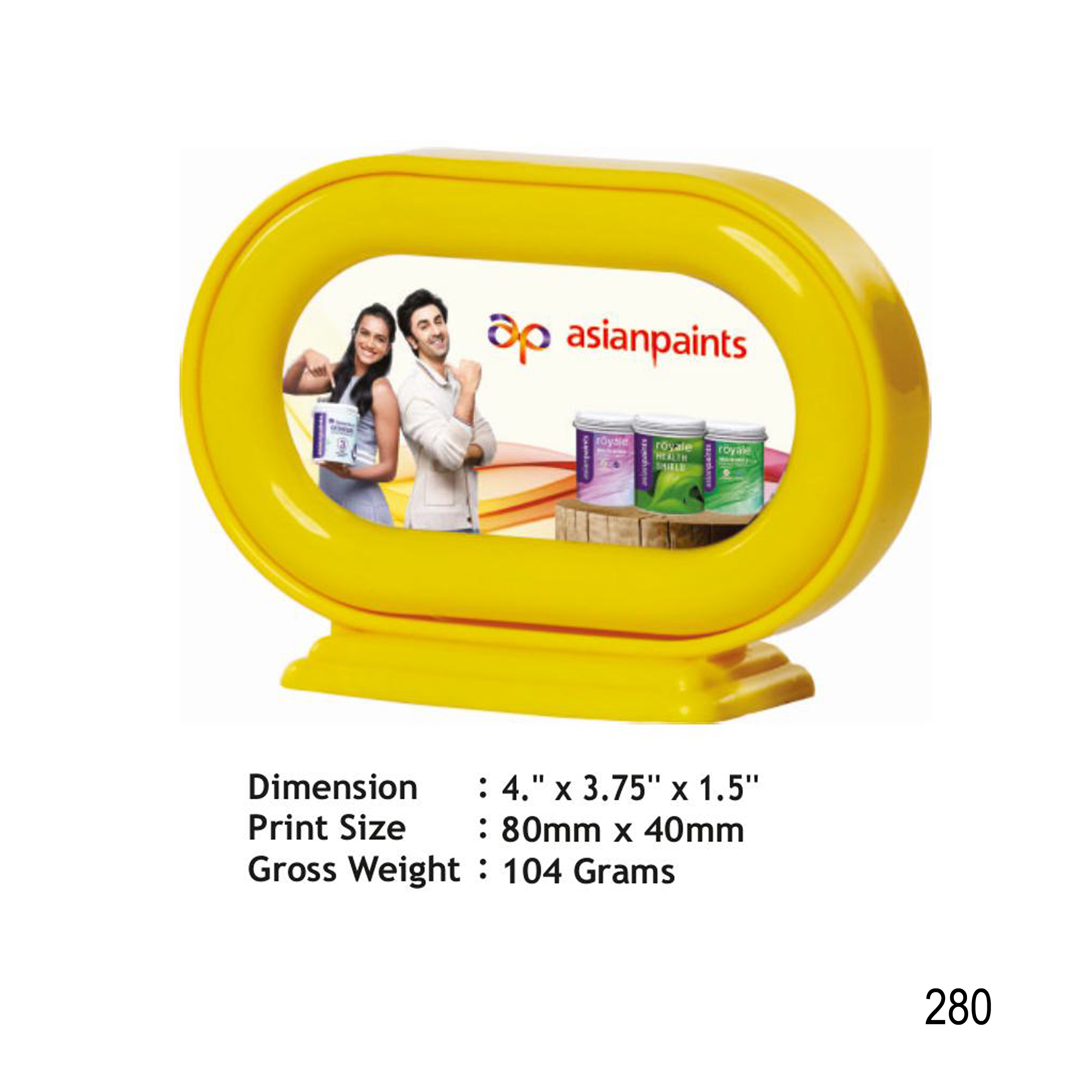 112025280*PLASTIC PAPER WEIGHT