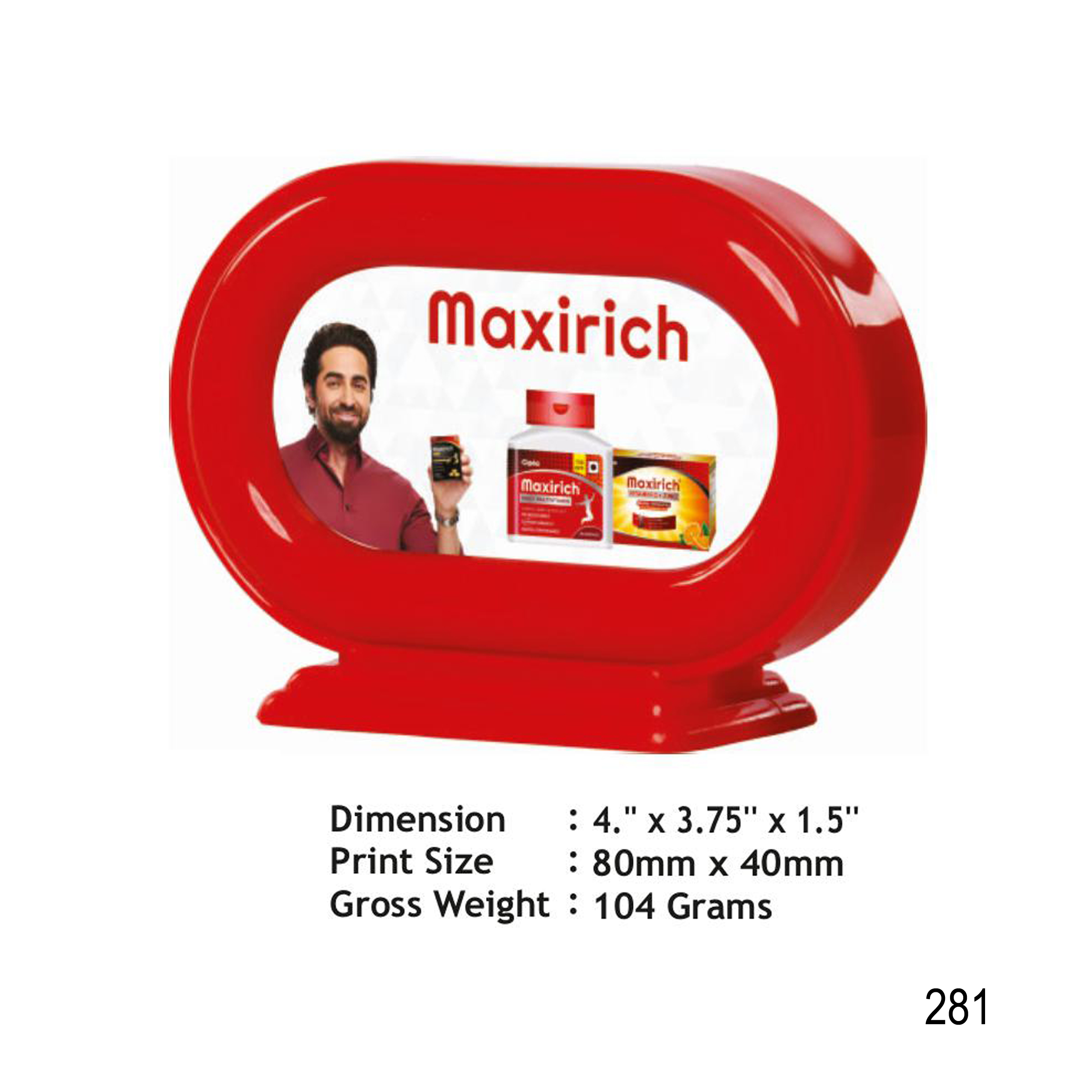 112025281*PLASTIC PAPER WEIGHT