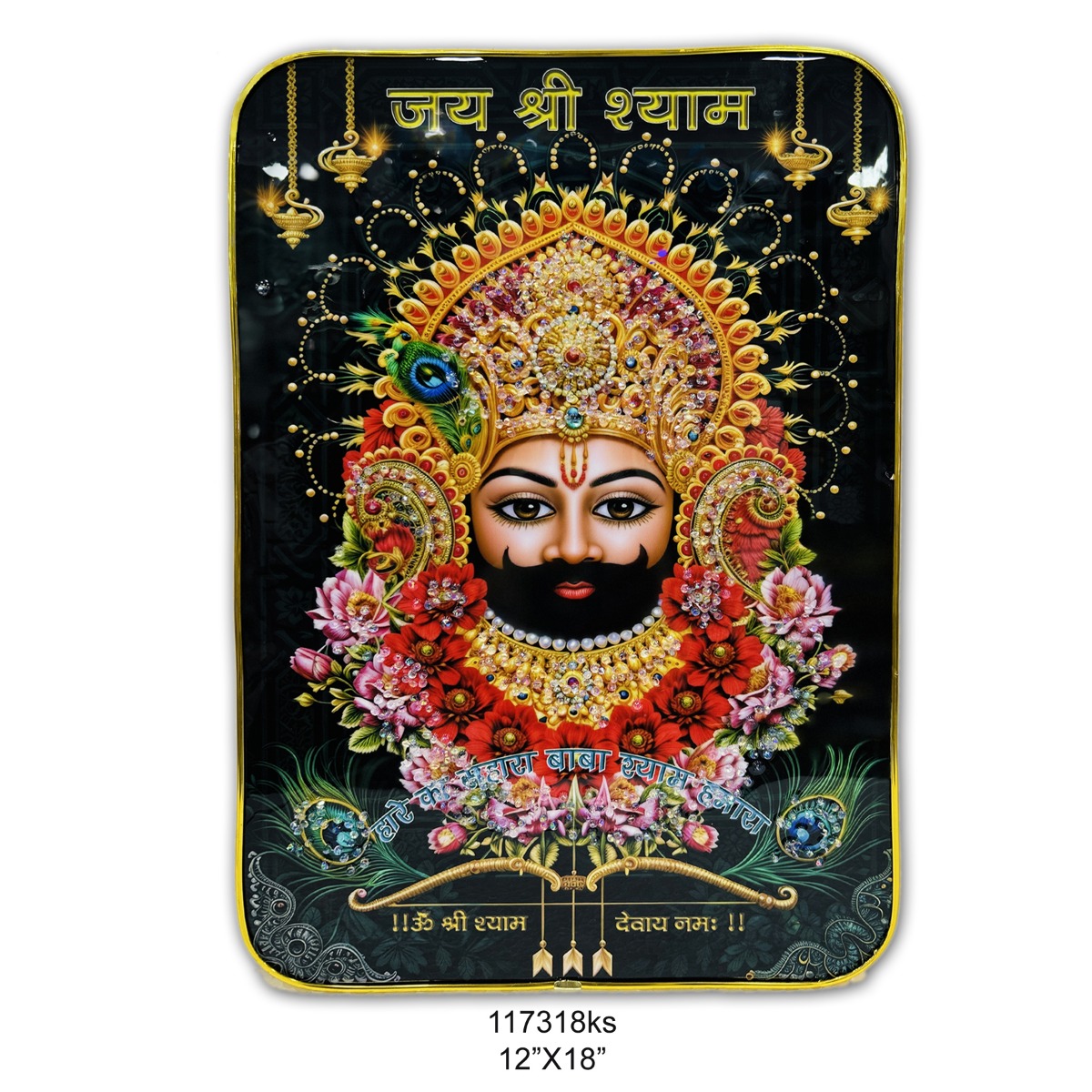 As 77 Khatu Shyam  12*18 Crystal Bubble ks