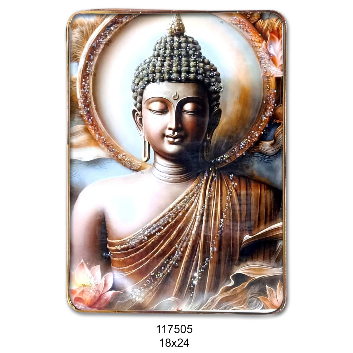 Feeling 18x24 Crystal Frame BUDDHA