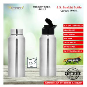 12023UD2110*750ML S.S BOTTLE STRAIGHT