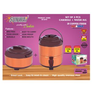 12023UD2215*3 LTR. WATER COOLER WITH COPPER FINISH 1,200 ML