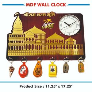 WALL CLOCK WITH KEY HANGER RM