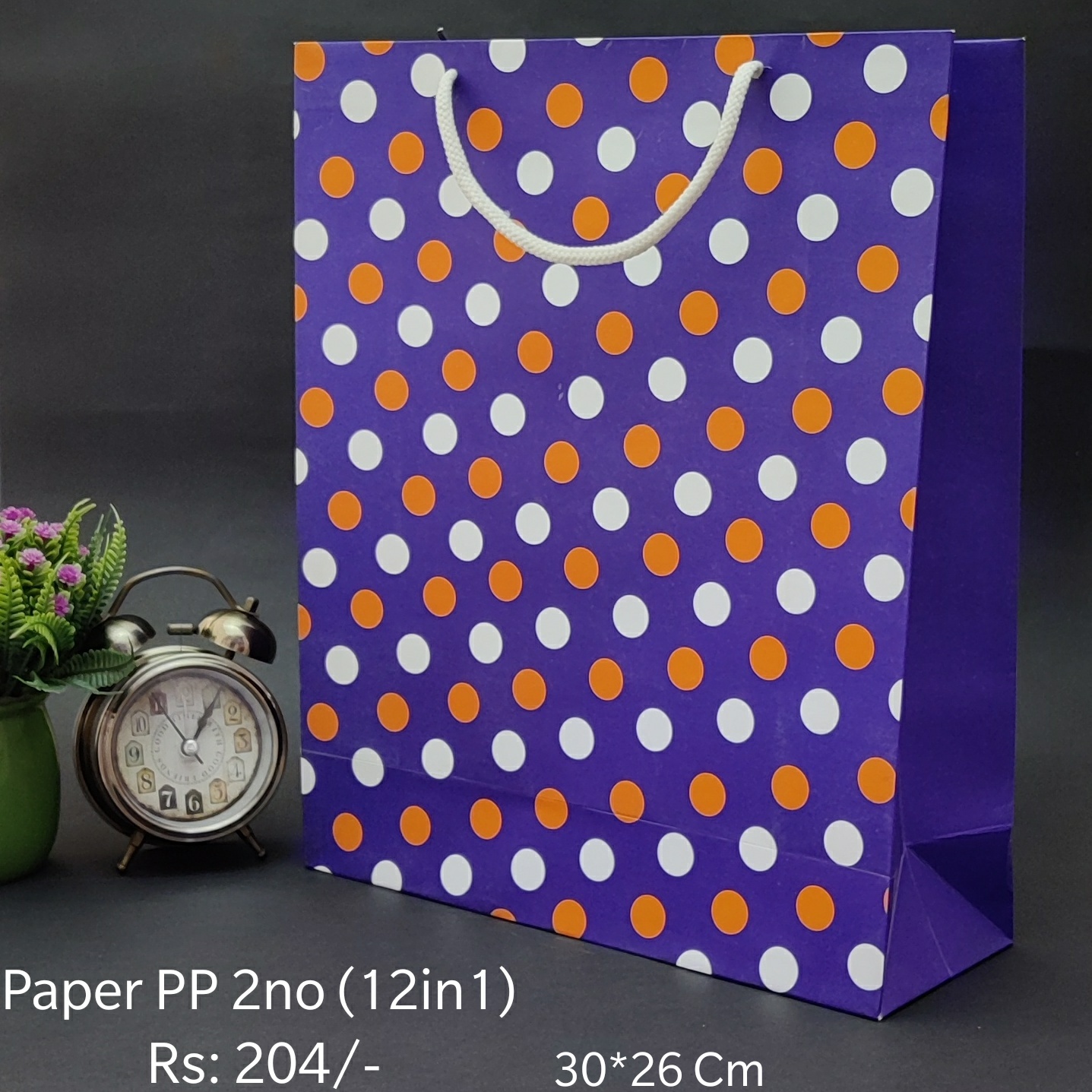 12 PC PAPER BAG  PP 2 MED*206303