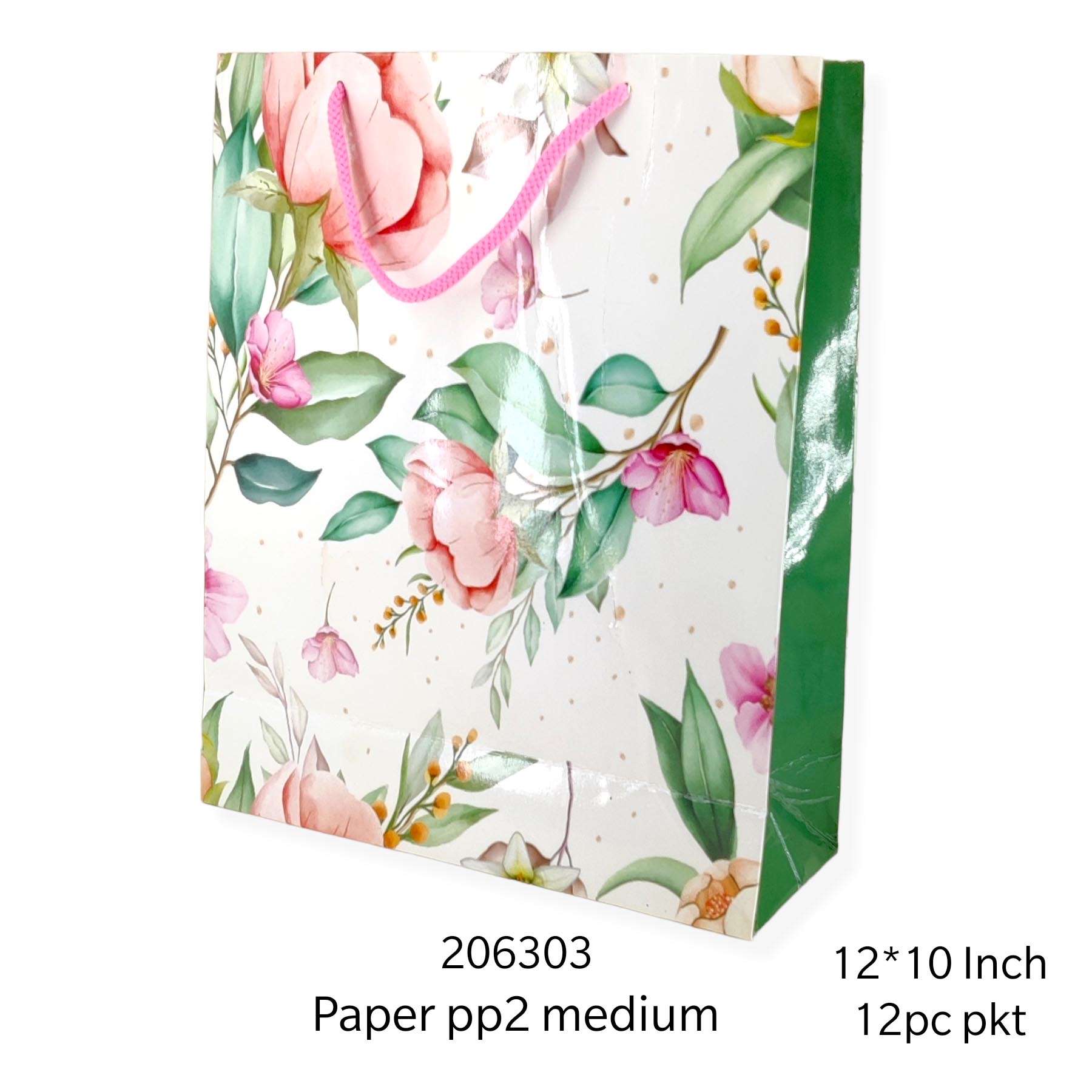 12 PC PAPER BAG  PP 2 MED*206303