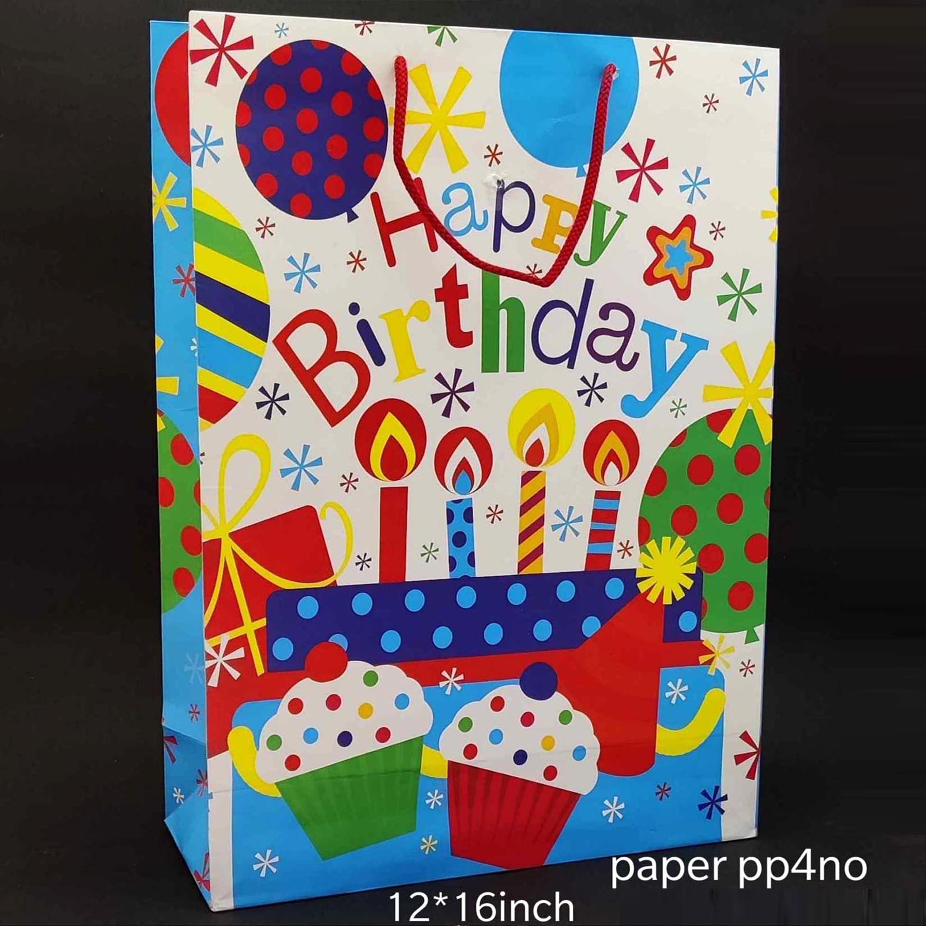 12 PC PAPER BAG  PP 4 LARGE*206335