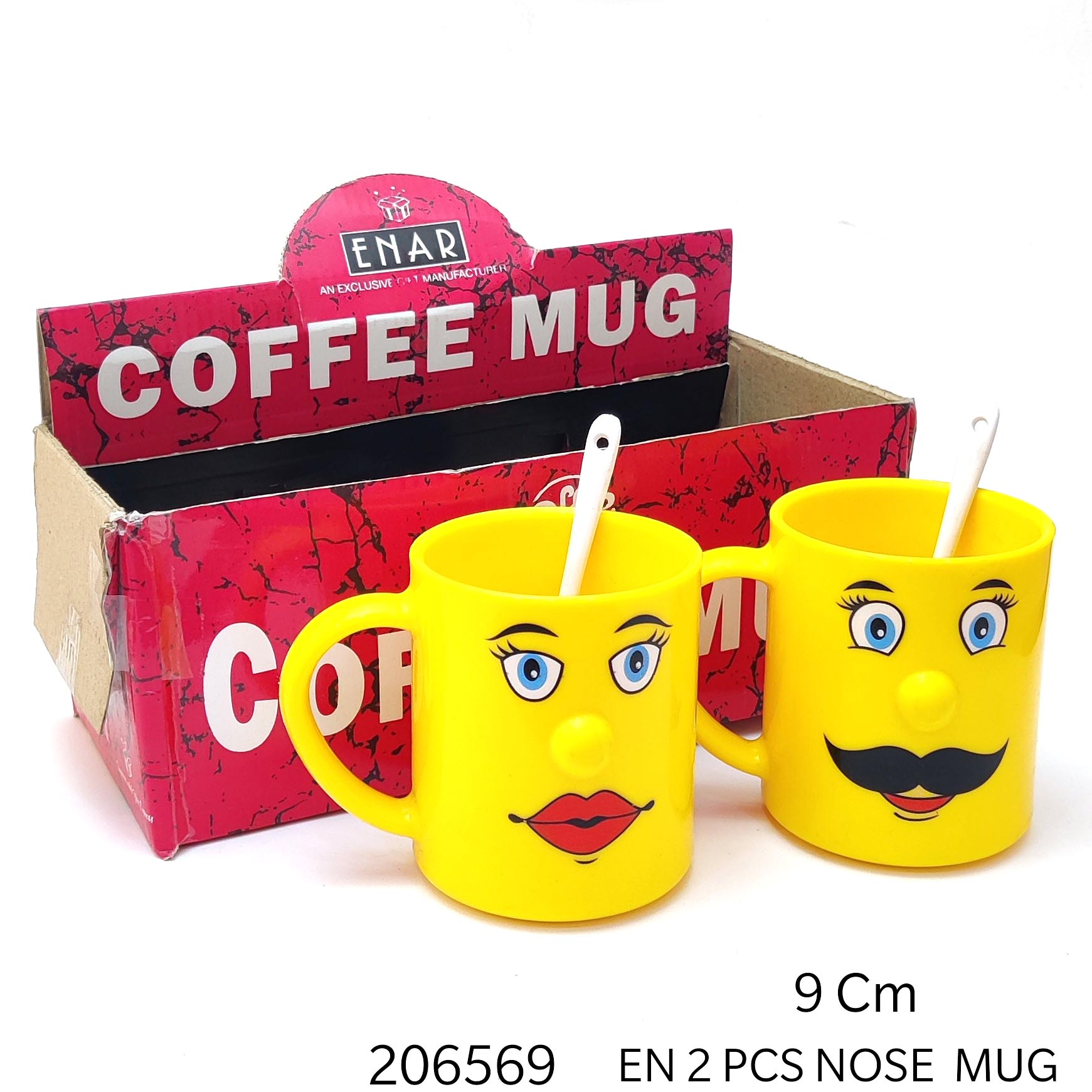 EN 2 PC 601 NOSE YELLOW MUG SET*206569