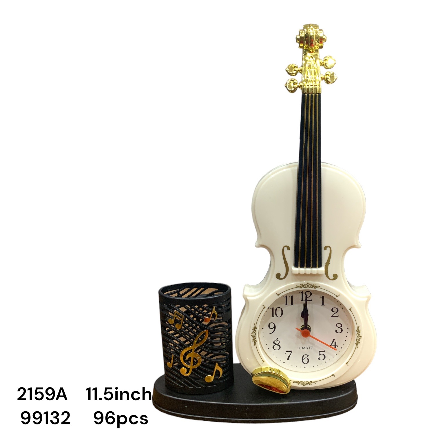 2159A (96)- CLOCK WITH PENSTAND