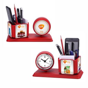 22024114*MULTIPURPOSE TABLE TOP WITH REVOLVING CLOCK