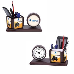 22024117*MULTIPURPOSE TABLE TOP WITH REVOLVING CLOCK