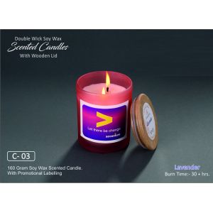 22024C03*DOUBLE WICK SOY WAX SCENTED CANDLES 160 GM