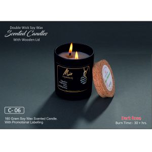 22024C06*DOUBLE WICK SOY WAX SCENTED CANDLES 160 GM
