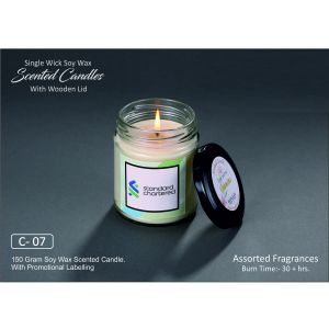 22024C07*SINGLE WICK SOY WAX SCENTED CANDLES 150 GM
