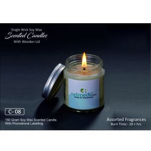 22024C08*SINGLE WICK SOY WAX SCENTED CANDLES 100 GM