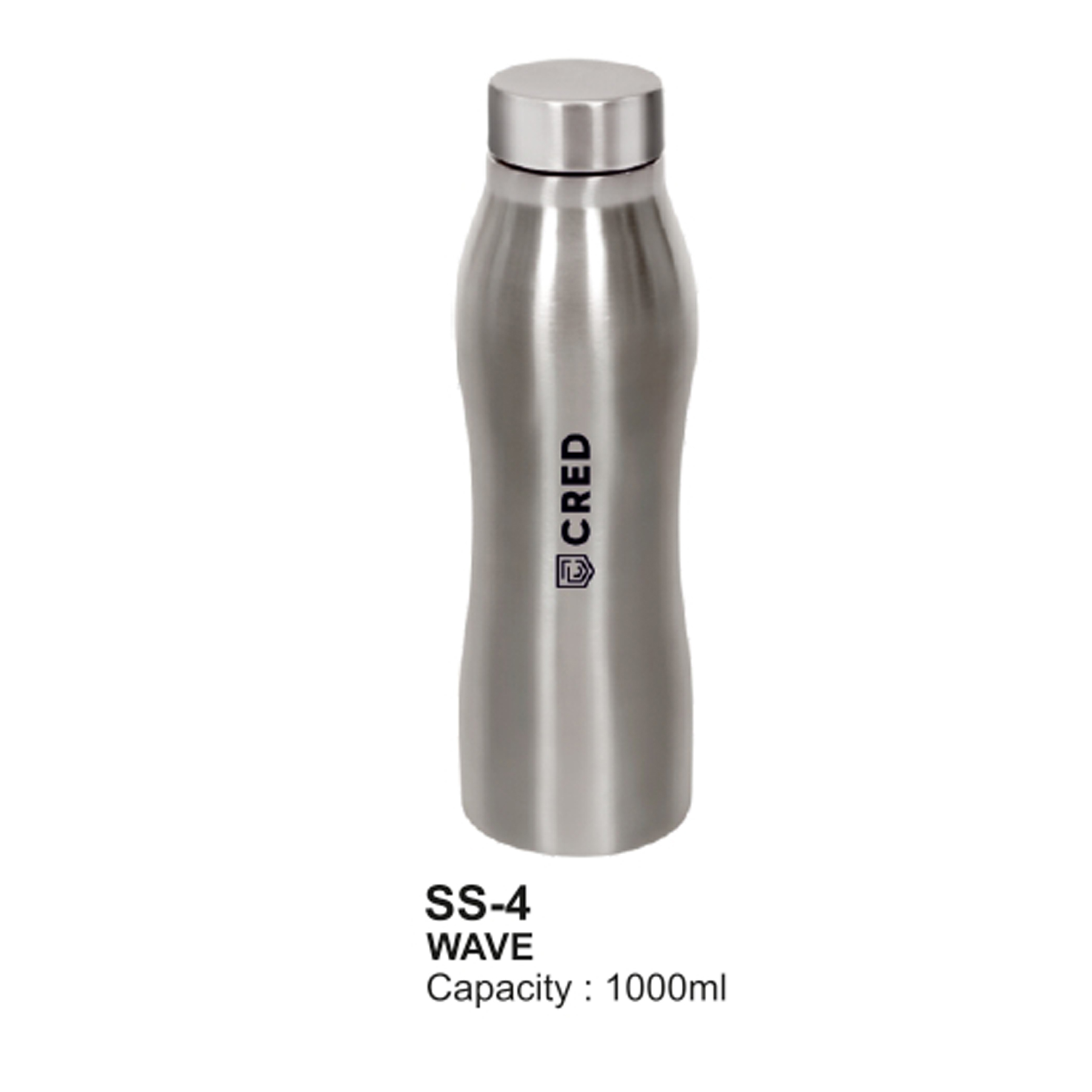 22026SS4*SINGLE WALL SS BOTTLE 1000 ML