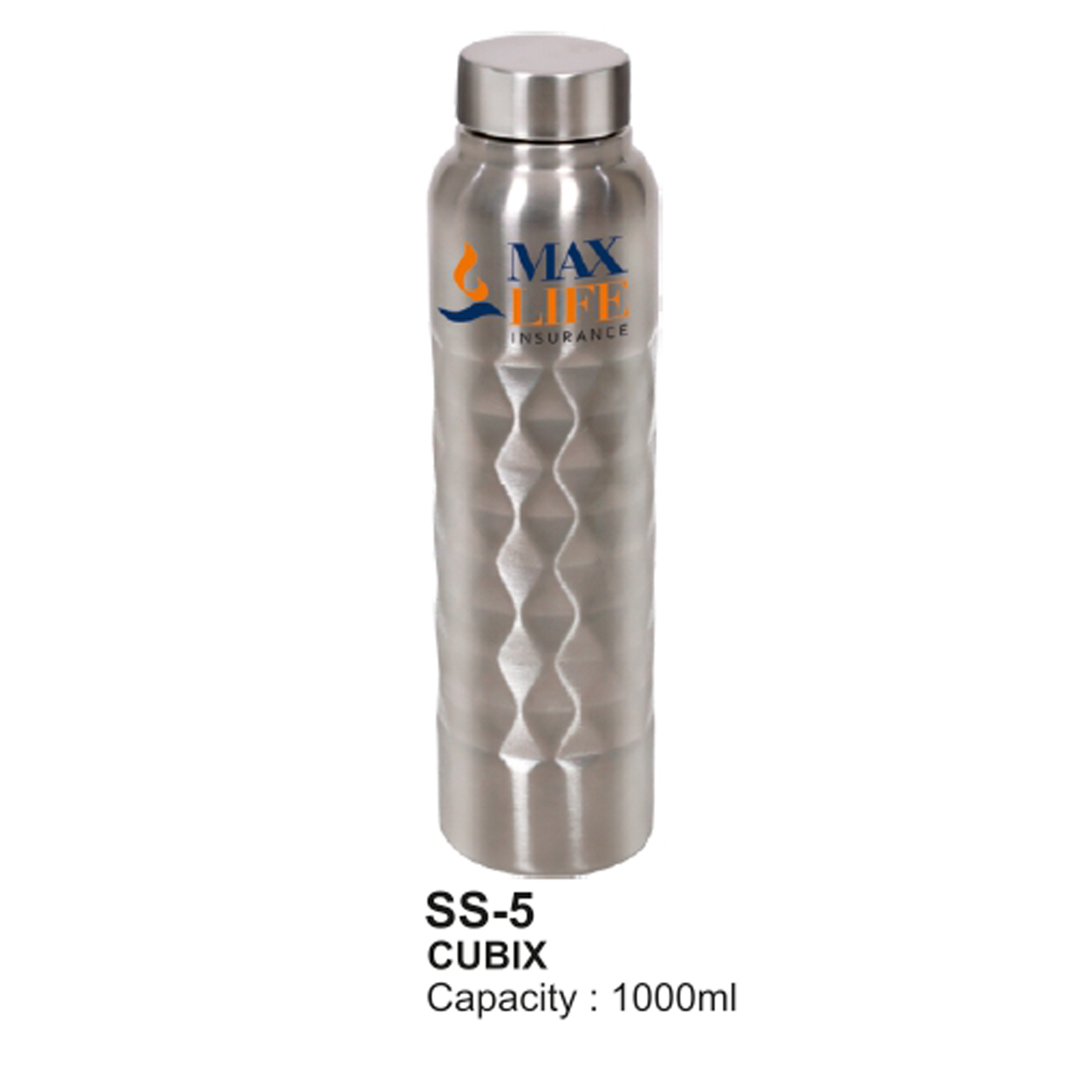 22026SS5*SINGLE WALL SS BOTTLE 1000 ML