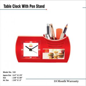 242022122*TABLE CLOCK WITH PEN STAND