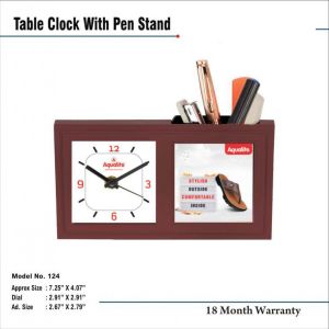 242022124*TABLE CLOCK WITH PEN STAND