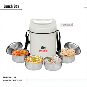 242022133*LUNCH BOX 4 STEEL CONTAINER