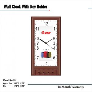 24202278*WALL CLOCK WITH KEY HOLDER