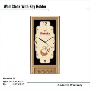 24202279*WALL CLOCK WITH KEY HOLDER