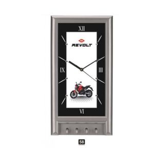 24202358*WALL CLOCK WITH KEY HOLDER