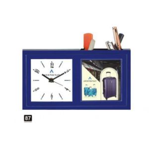 24202387*TABLE CLOCK WITH PEN STAND