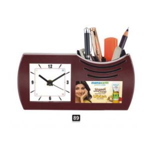 24202389*TABLE CLOCK WITH PEN STAND