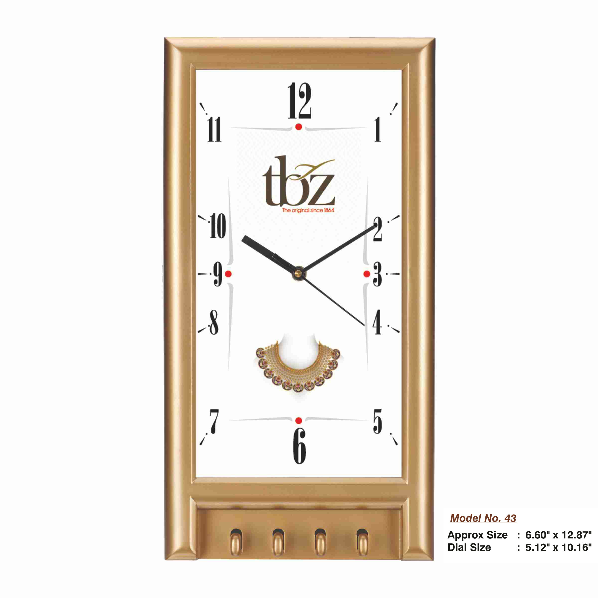 24202643*WALL CLOCK WITH KEY HOLDER