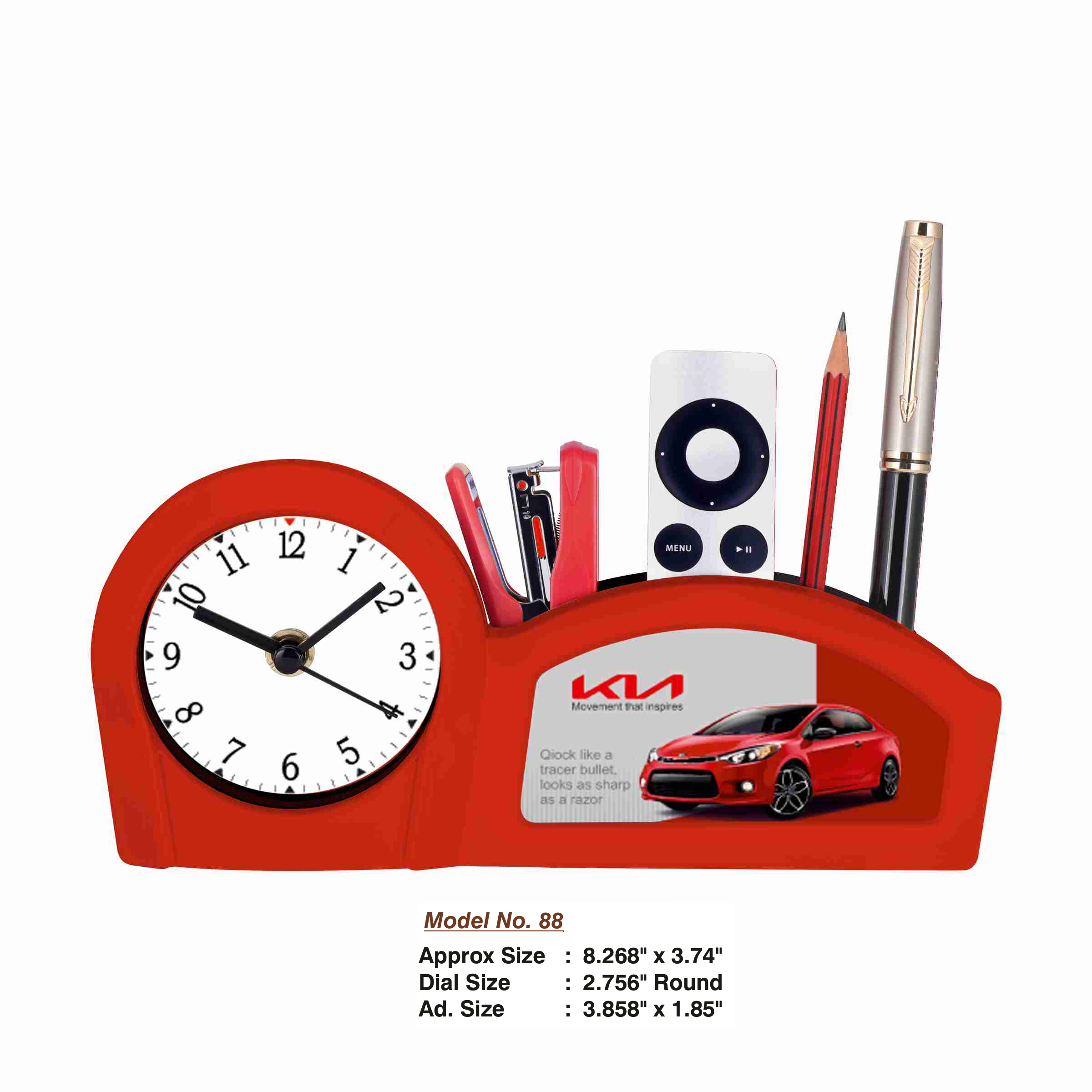 24202688*TABLE CLOCK WITH PEN STAND