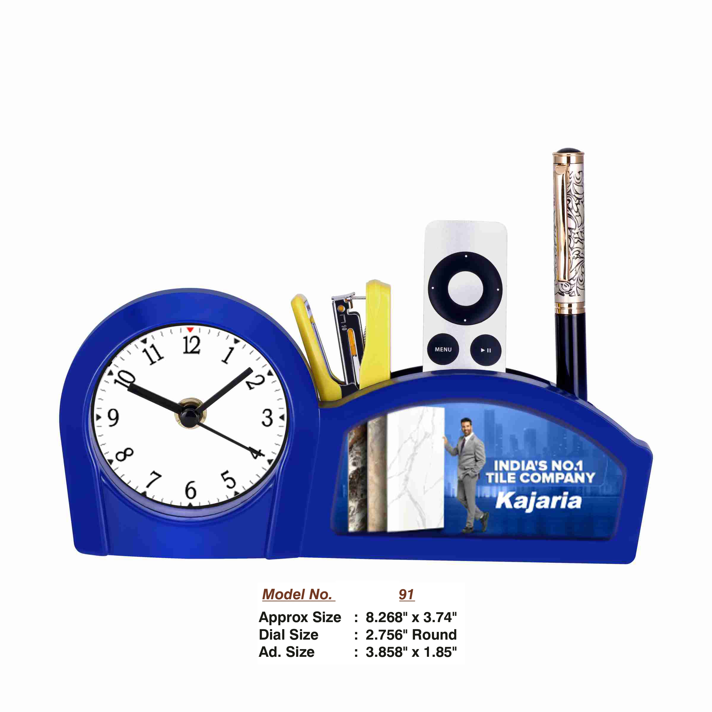 24202691*TABLE CLOCK WITH PEN STAND