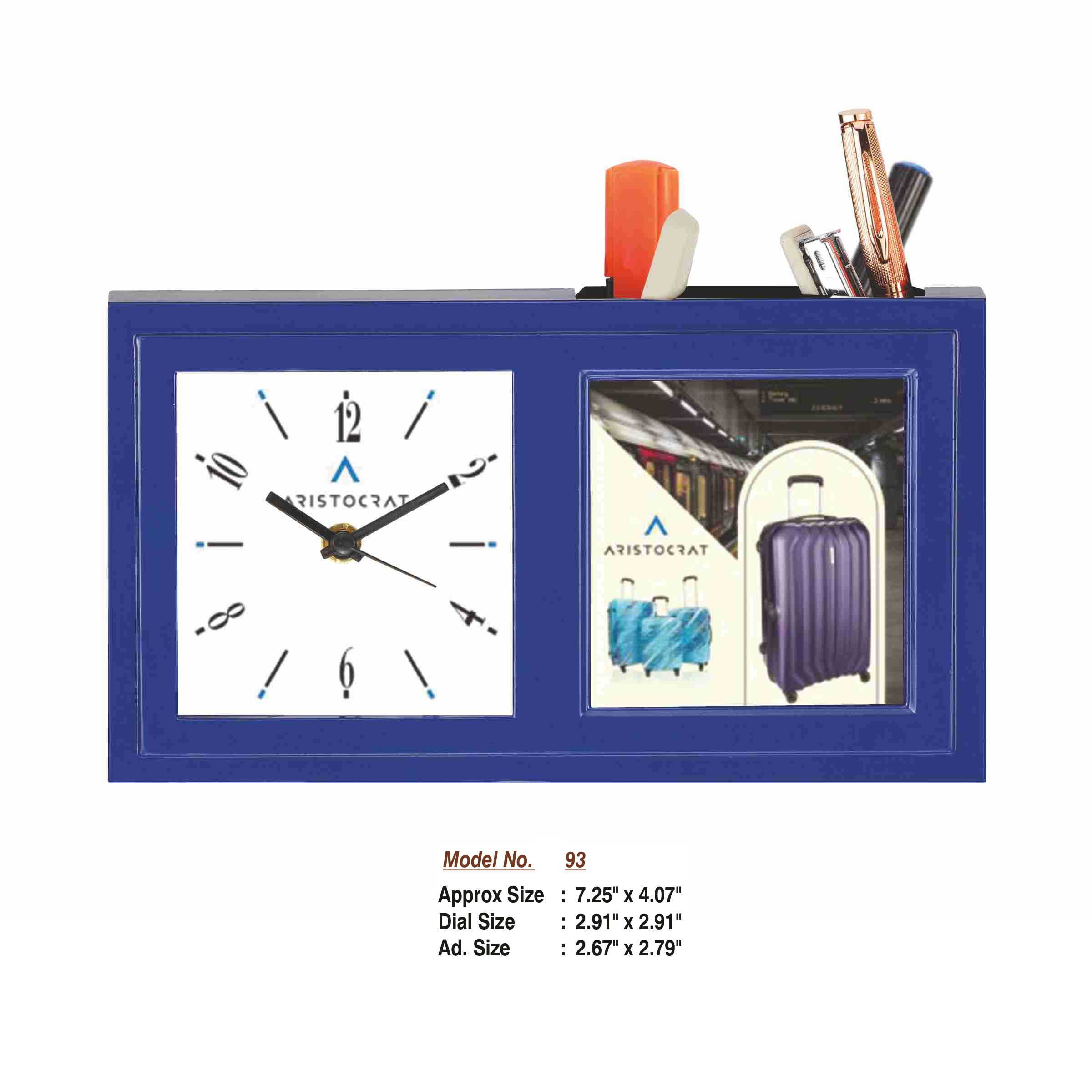 24202693*TABLE CLOCK WITH PEN STAND