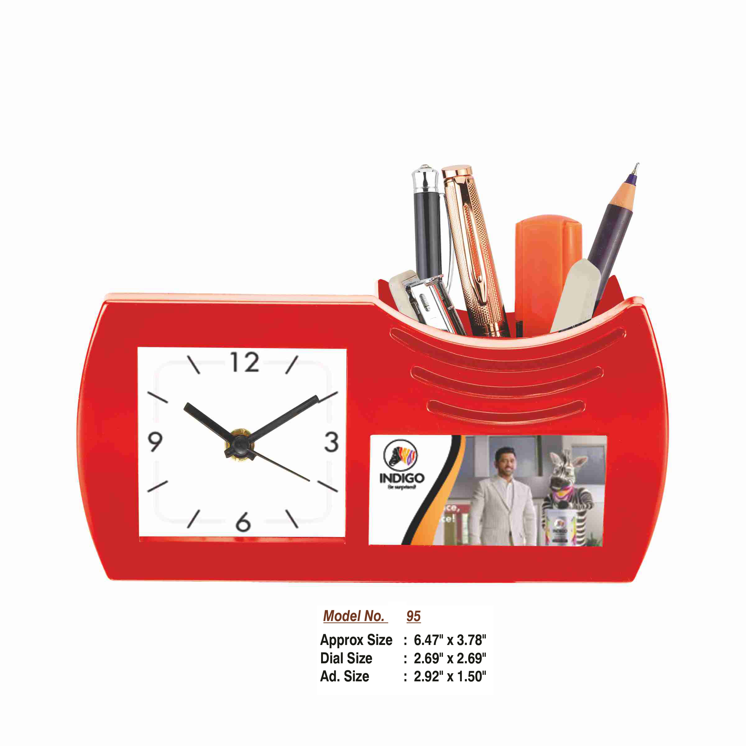 24202695*TABLE CLOCK WITH PEN STAND