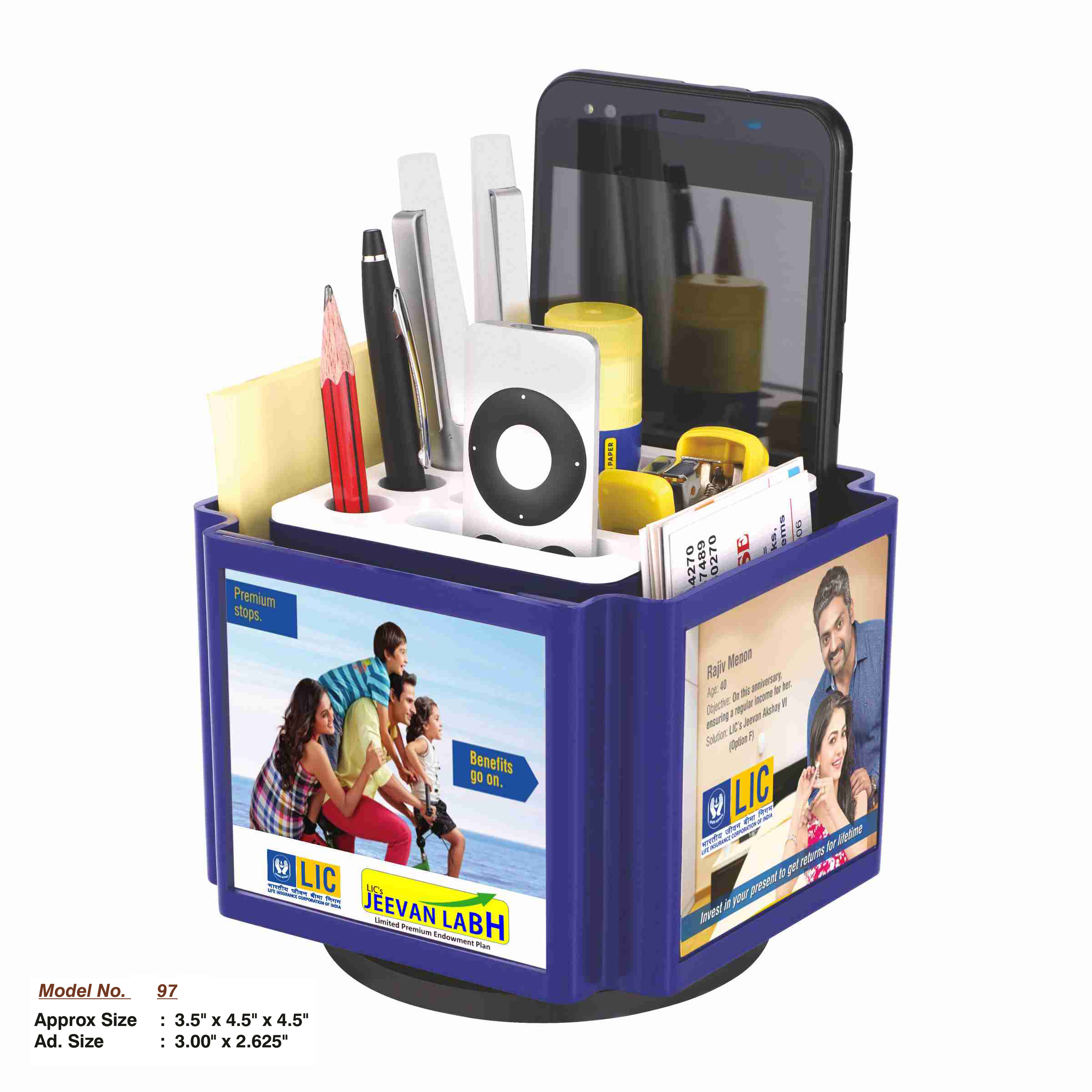 24202697*MULTIPURPOSE REVOLVING PEN STAND