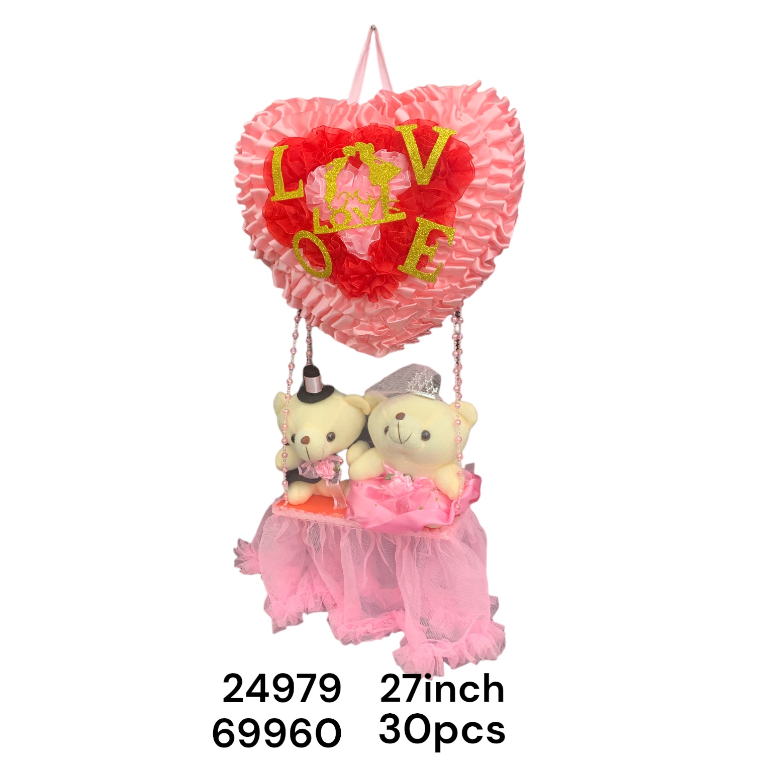 24979 (30)-HANGING TEDDY SHOWPIECE