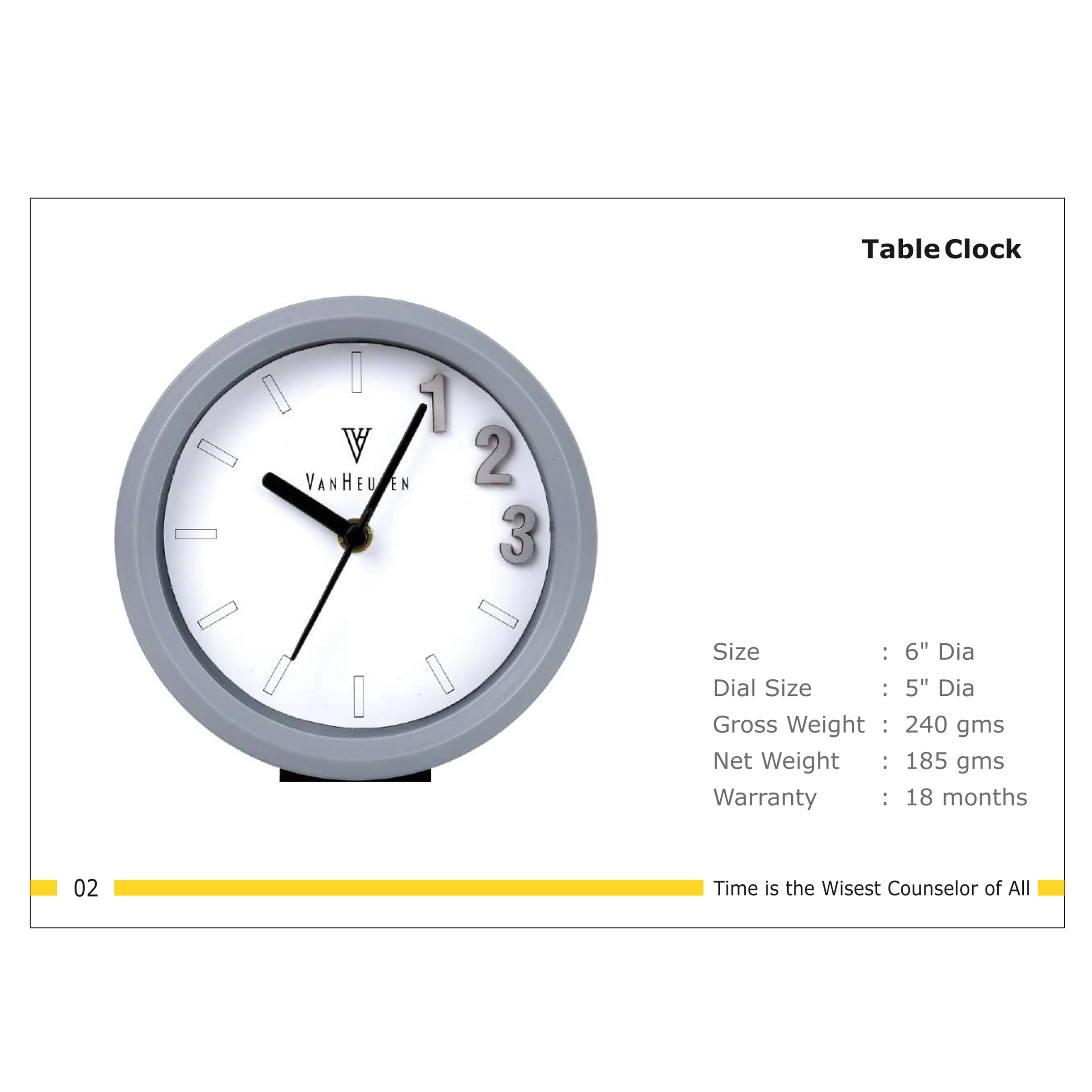 3202502*TABLE CLOCK