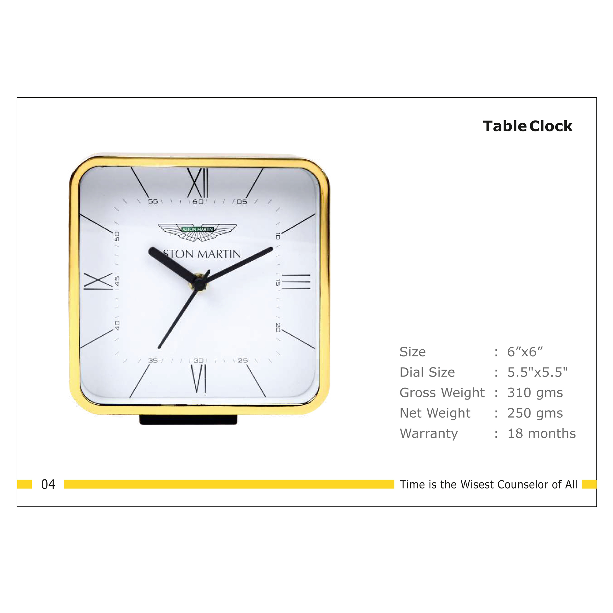 3202504*TABLE CLOCK