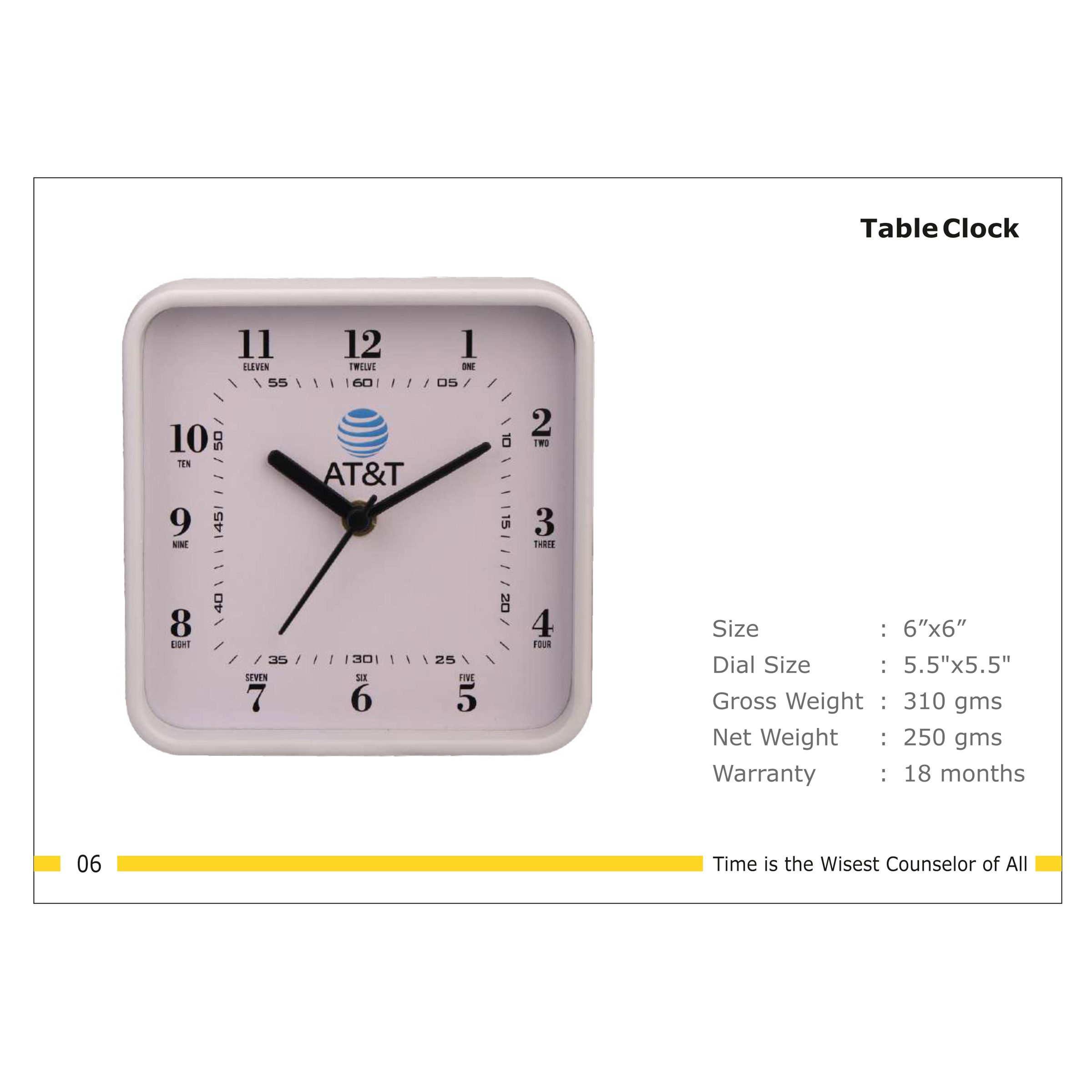 3202506*TABLE CLOCK